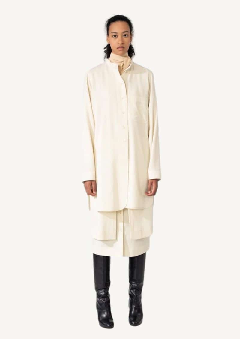 Long overshirt almond milk Lemaire Long overshirt almond milk Lemaire