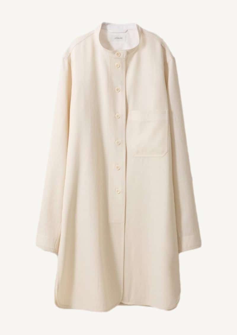 Long overshirt almond milk Lemaire Long overshirt almond milk Lemaire