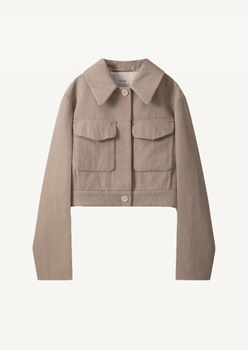 Beige short blouson