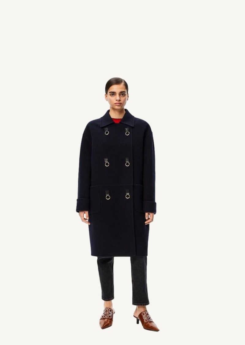 manteau oversize bleu marine