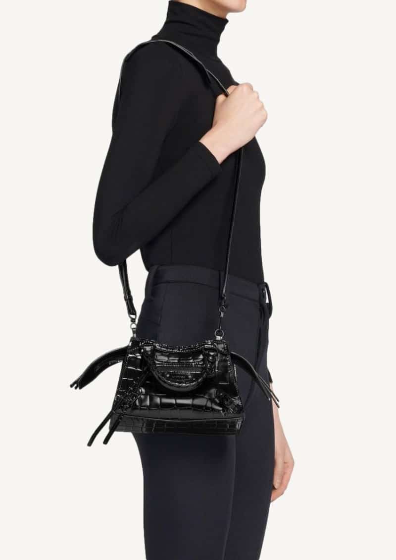 Black croco neo classic city bag mini - Balenciaga | Département Féminin