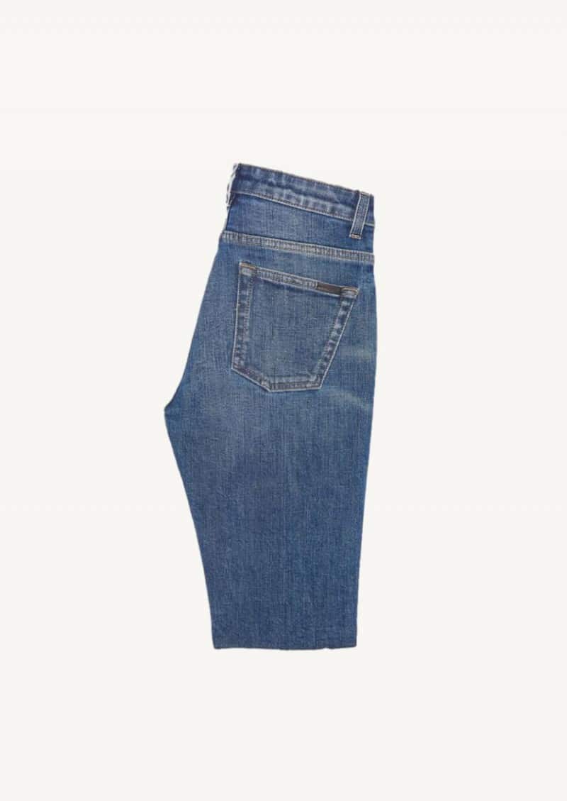 Bermuda cycliste skinny en denim rain blue