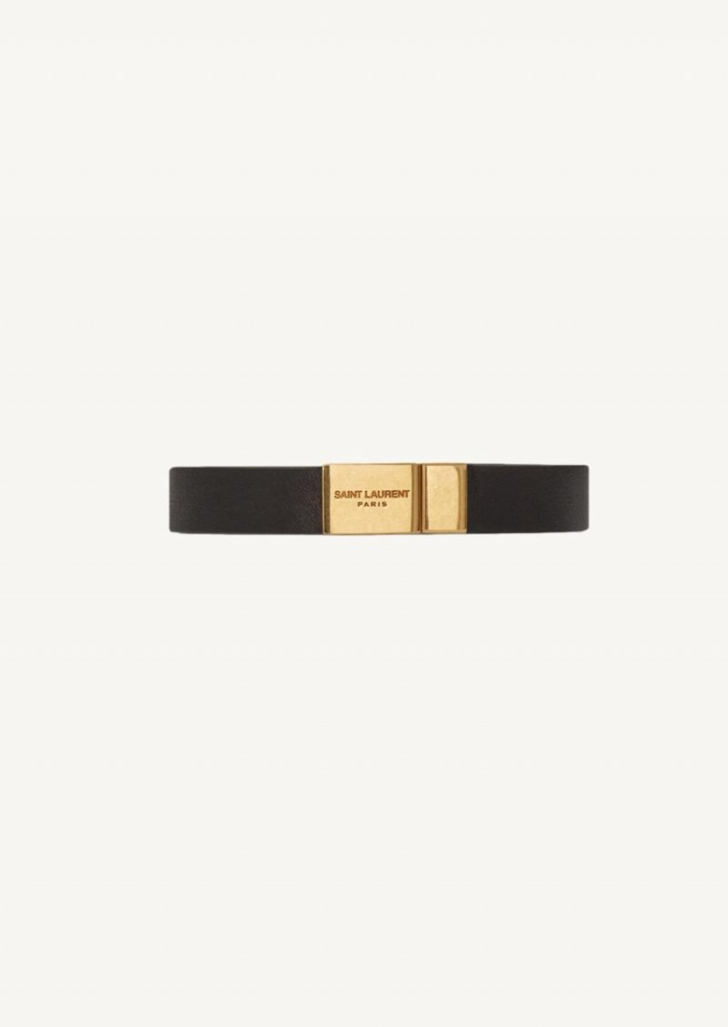 Opyum black bracelet with gold finish