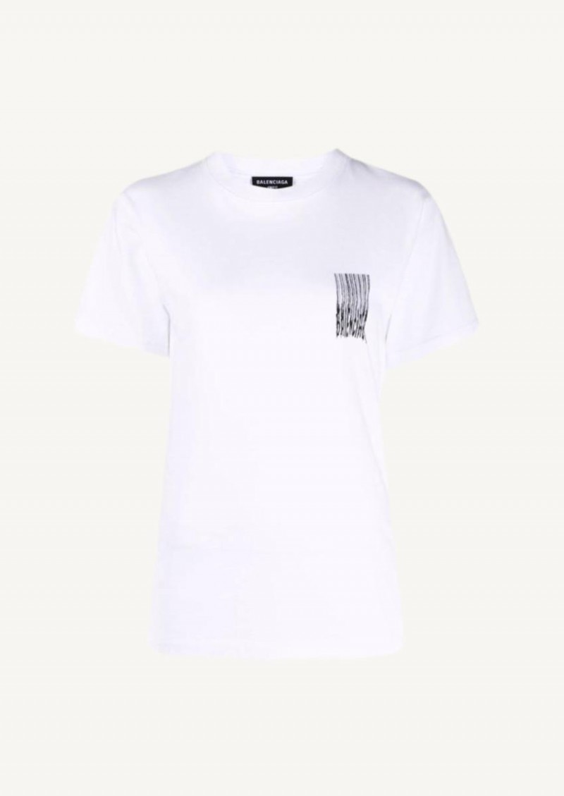 T-shirt Barcode blanc