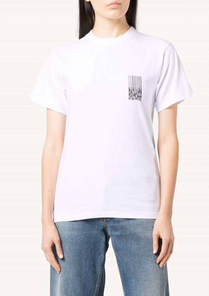 T-shirt Barcode blanc