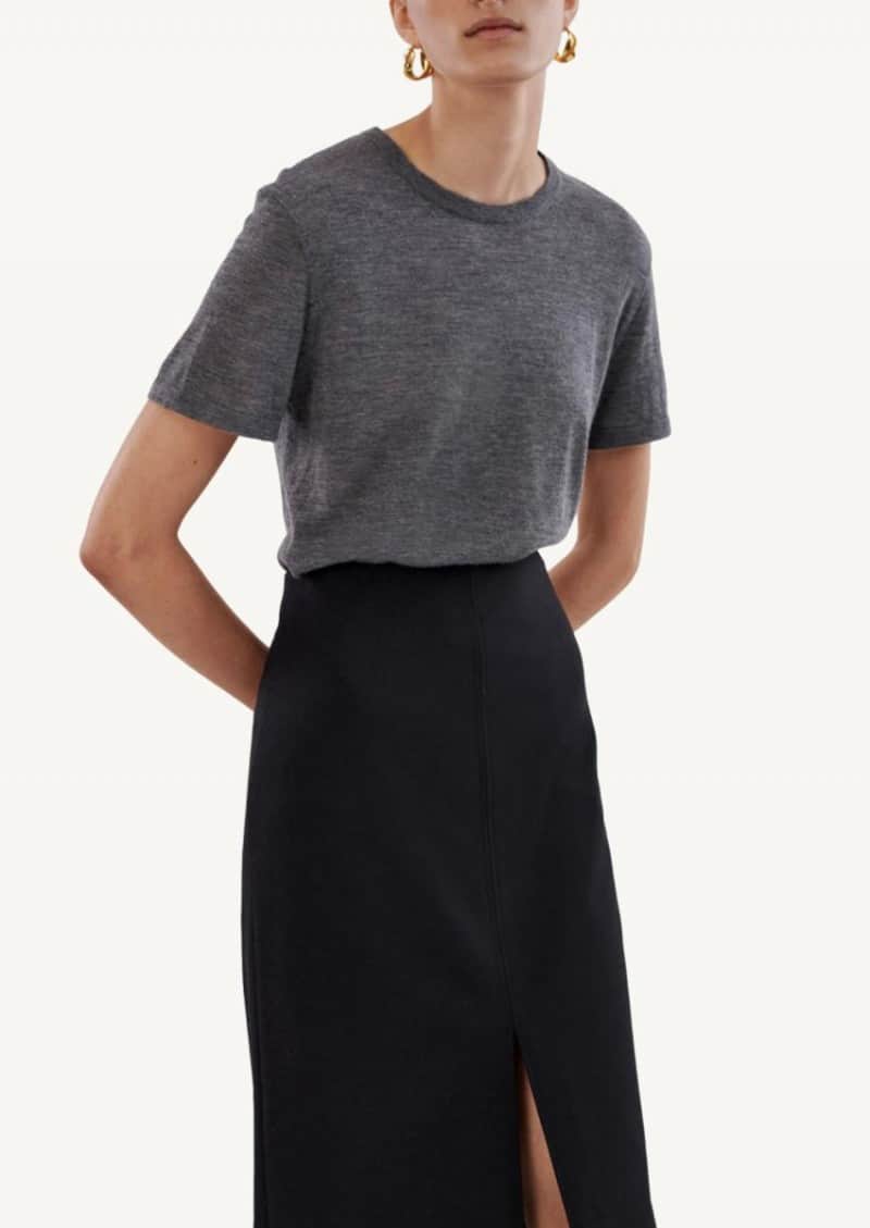 T-Shirt en tricot gris