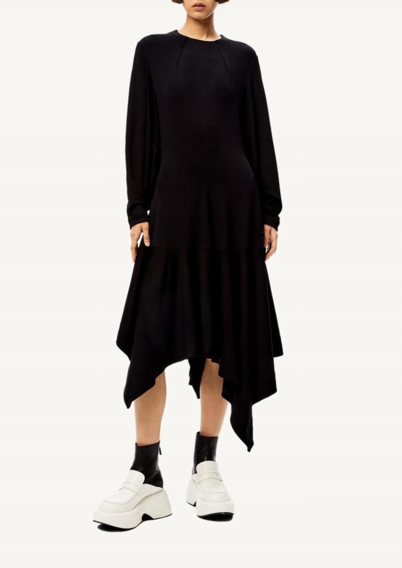 Robe midi à manches longues noire