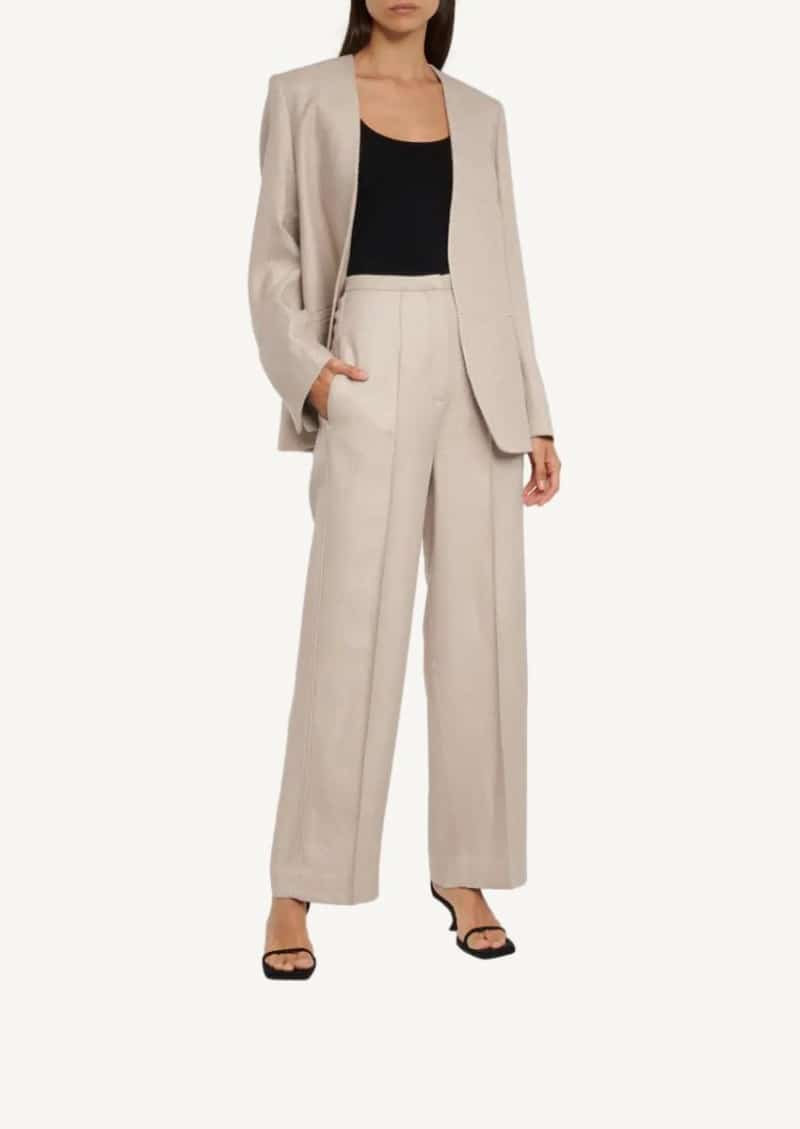 Beige wool blazer