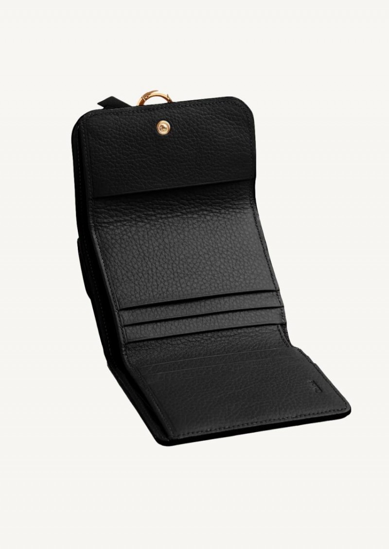 Black small trifold wallet Alphabet