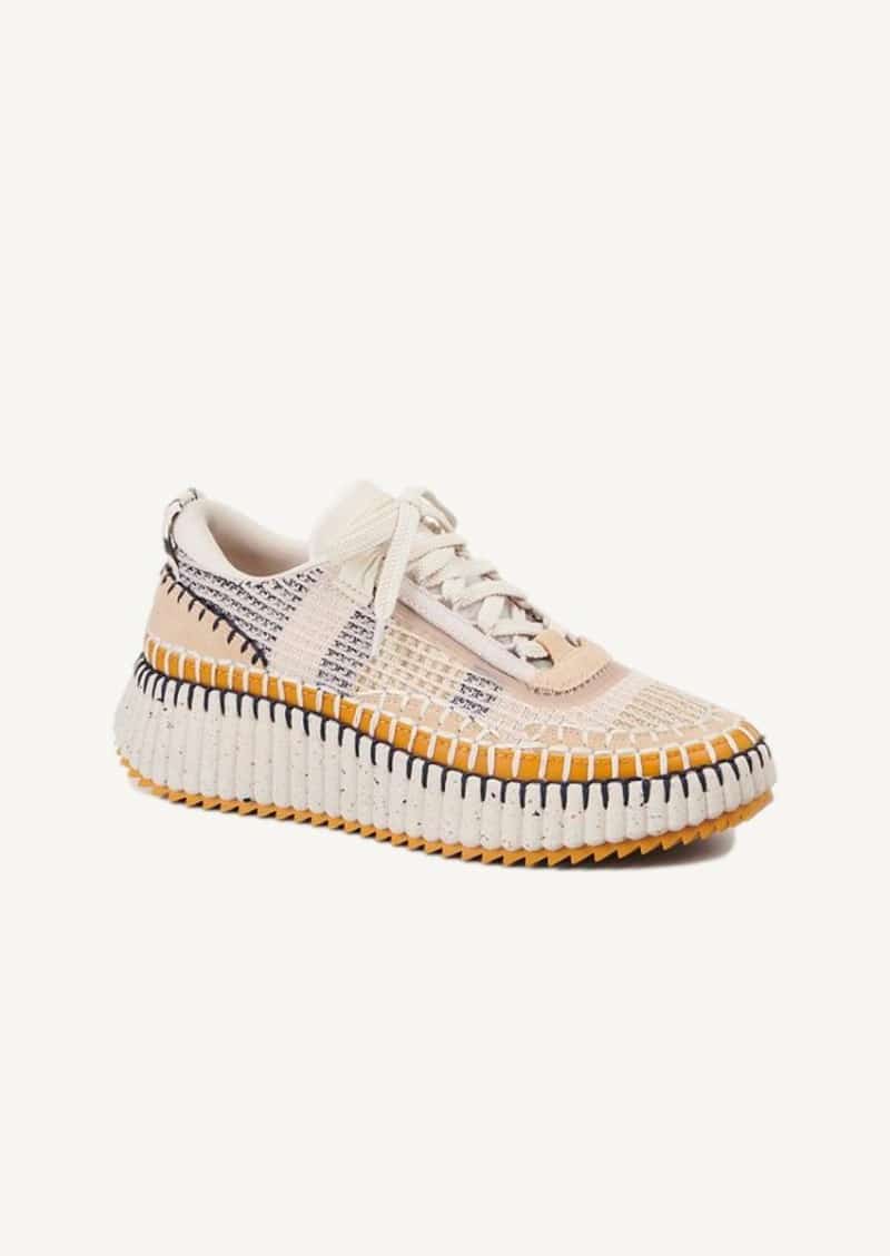 Baskets basses Nama en résille Biscotti Beige Chloé Baskets basses Nama en résille Biscotti Beige Chloé