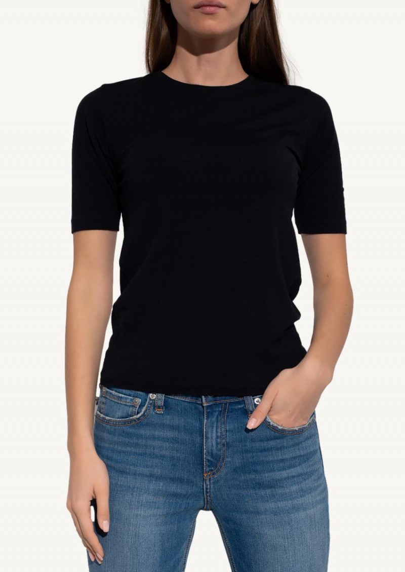 T-shirt en laine noir