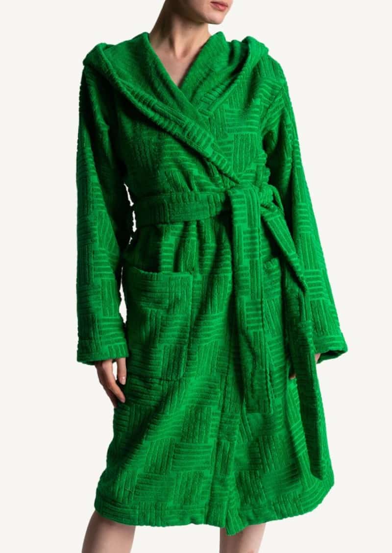 Grass cotton bathrobe