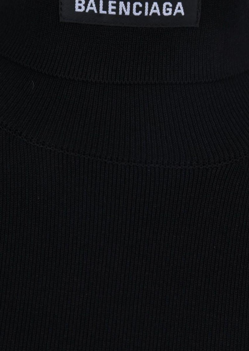 Black logo patch turtleneck 