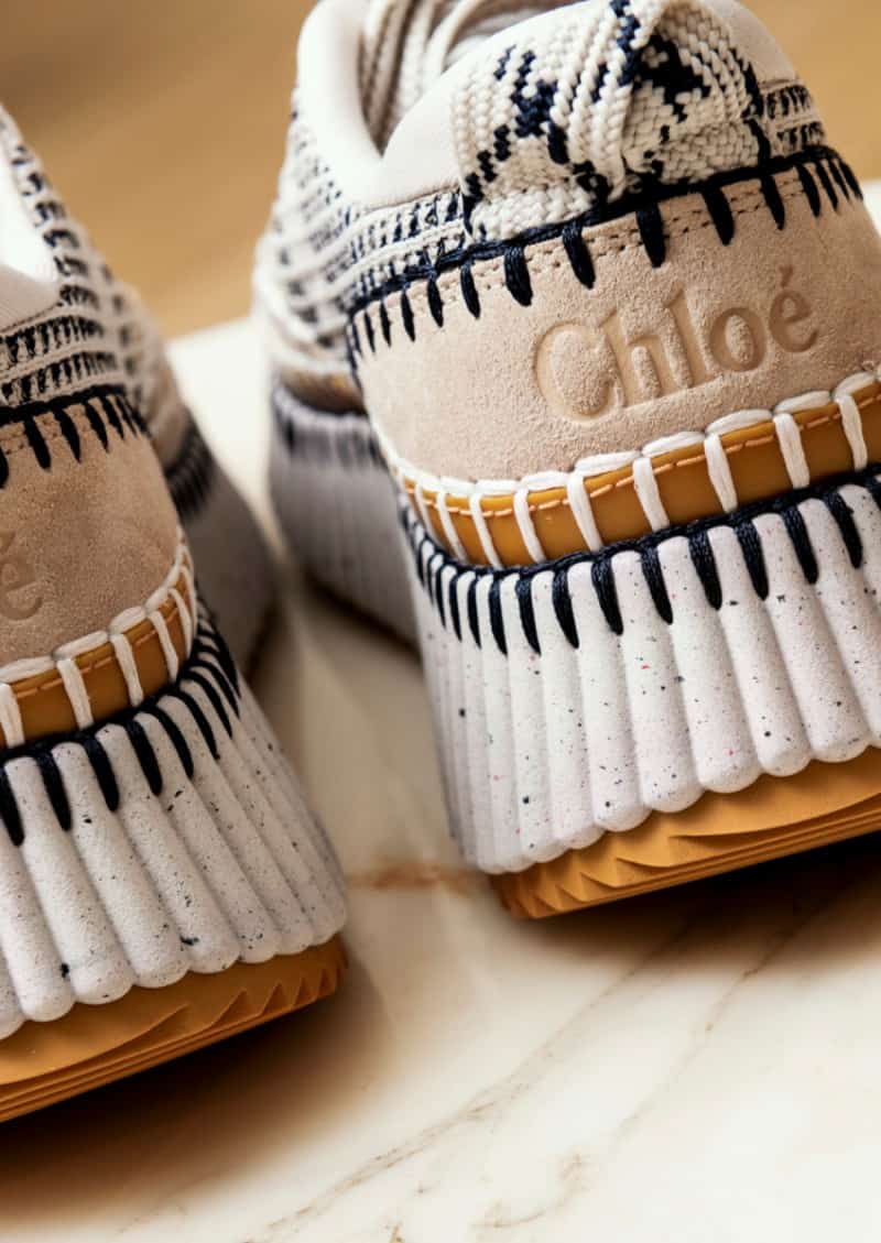 Baskets basses Nama en résille Biscotti Beige Chloé Baskets basses Nama en résille Biscotti Beige Chloé