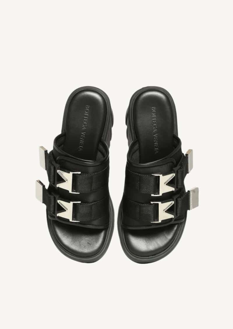 Black Flash Bomber sandals