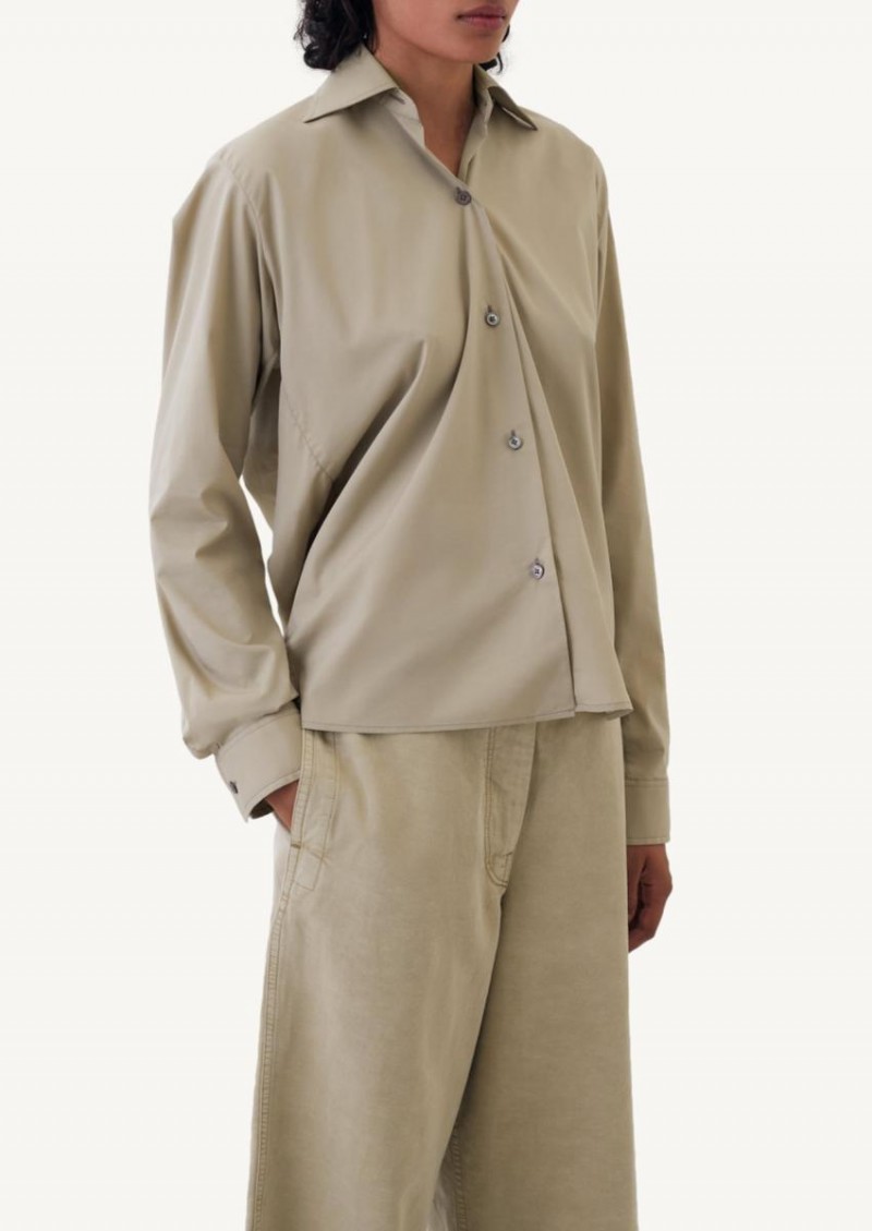 Chemise basculée pale khaki