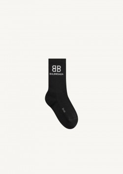 Chaussettes BB Tennis noires et blanches - Balenciaga | Département Féminin