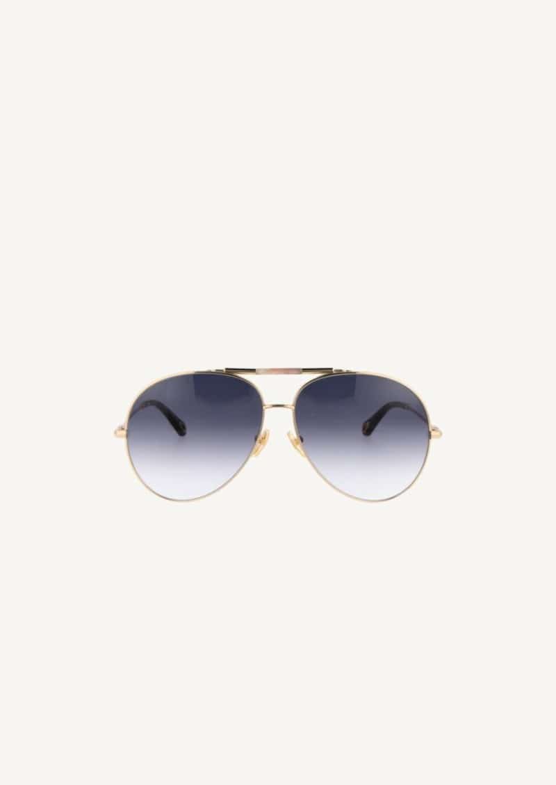 Gold and blue Ulys pilot sunglasses