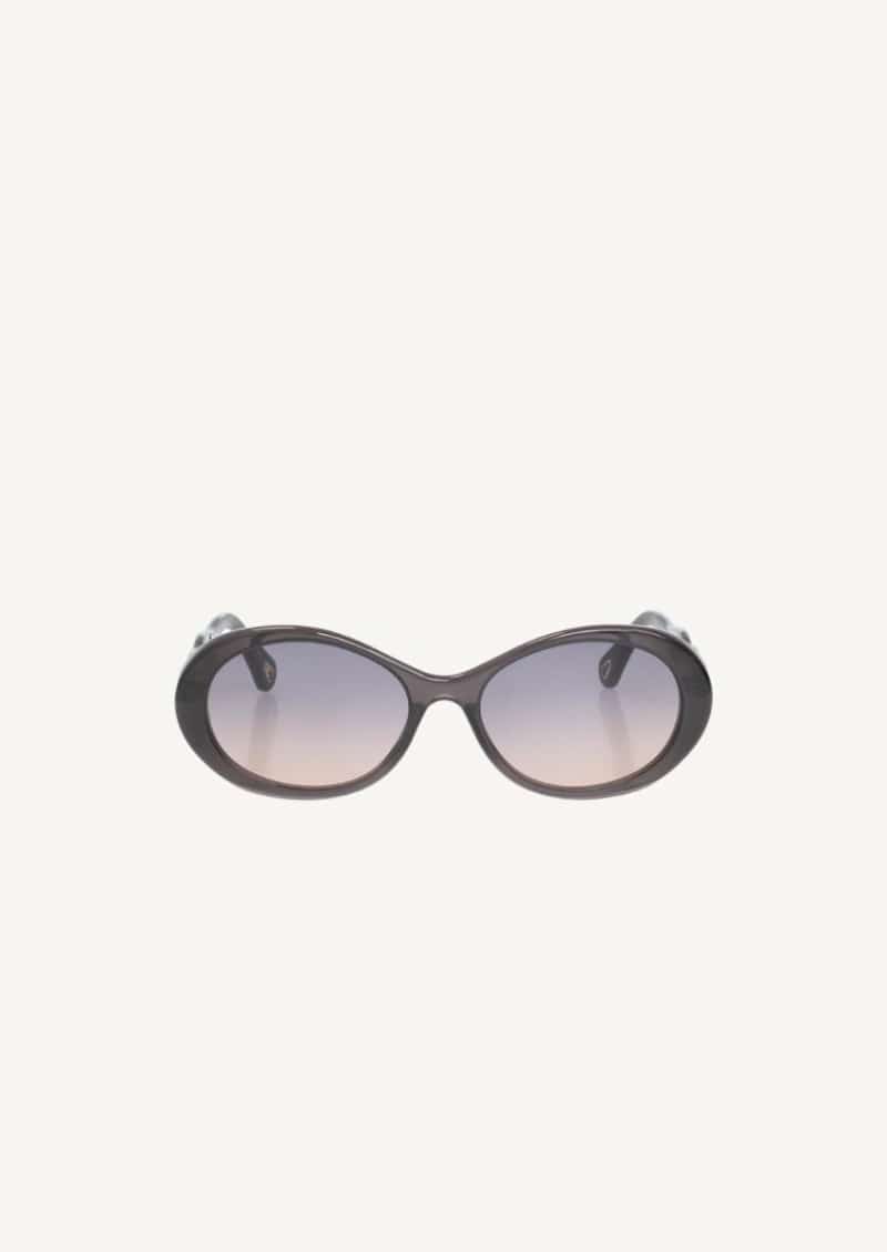 Grey and blue oval Zelie sunglasses