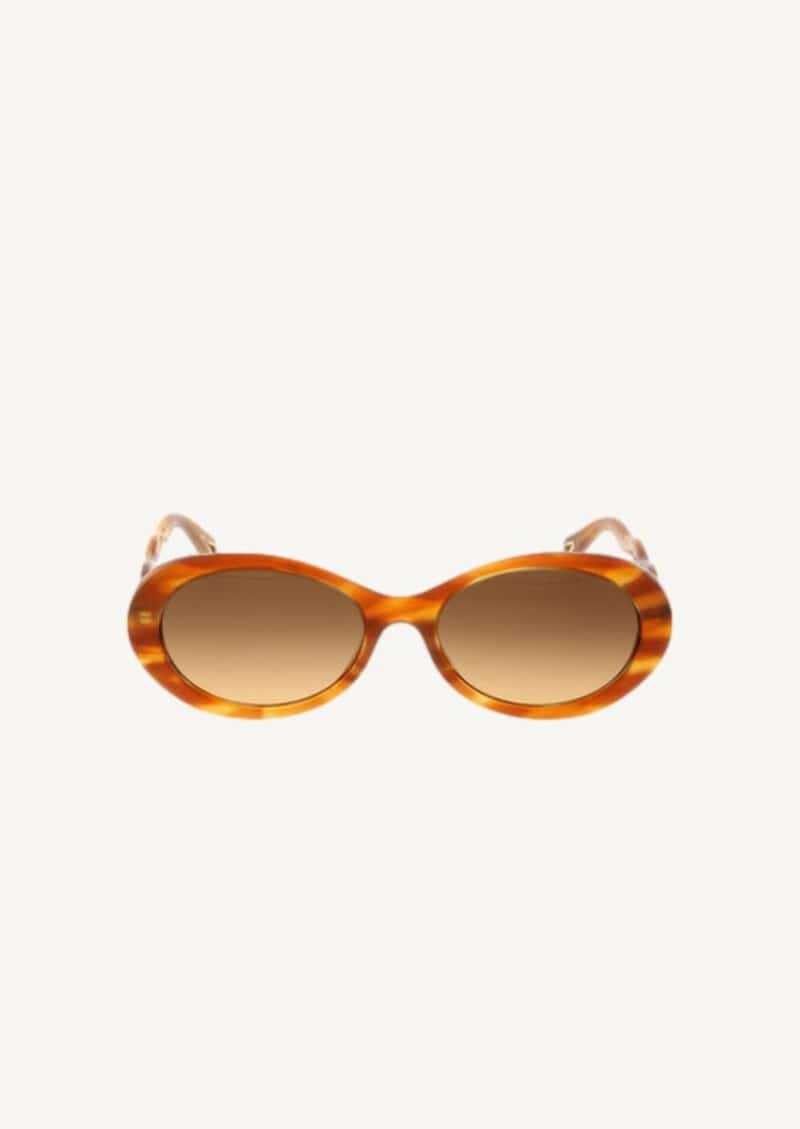 Havana and brown oval Zelie sunglasses