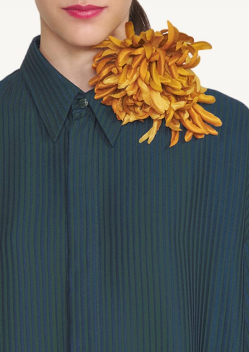 Broche anémone dorée