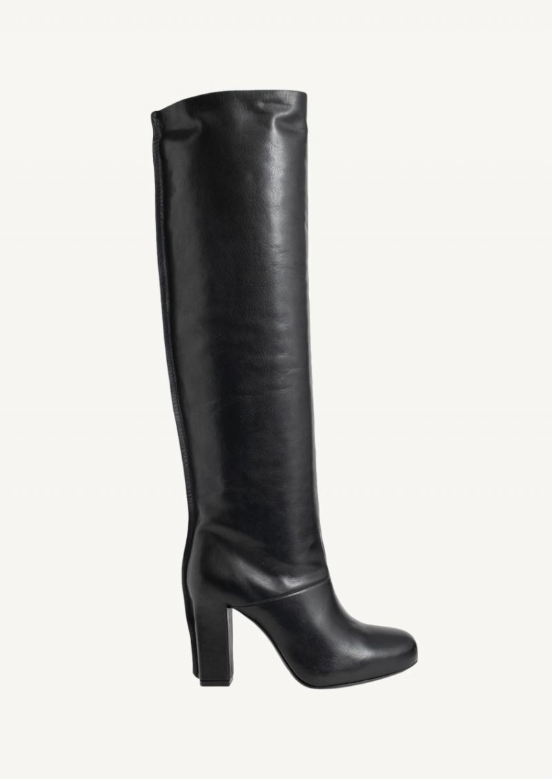 Bottes en cuir noires Lemaire Bottes en cuir noires Lemaire