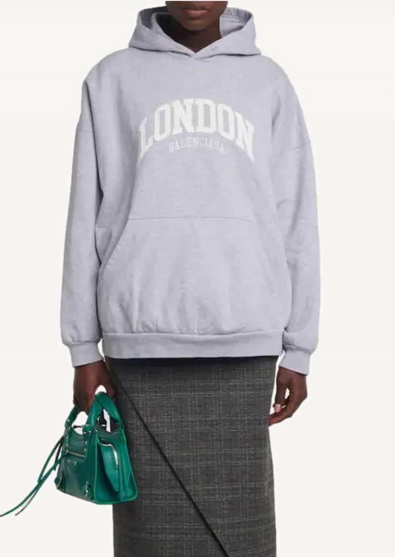 balenciaga sweatshirt womens grey