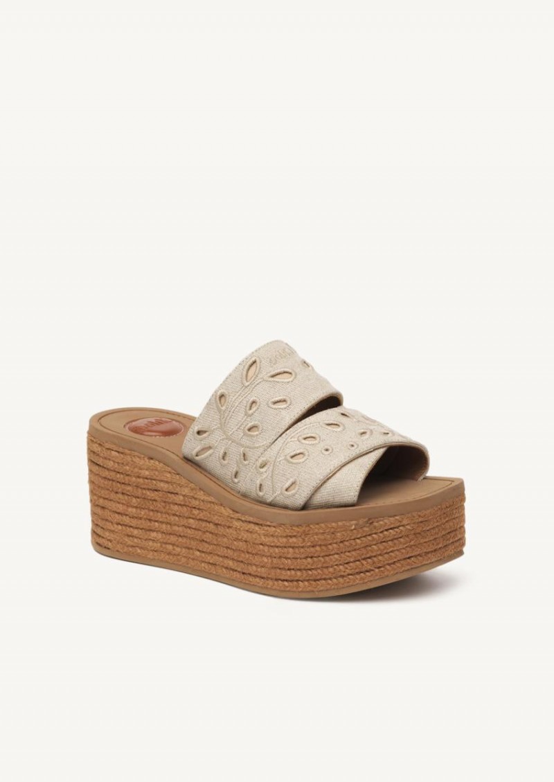Deep Ivory Woody mules