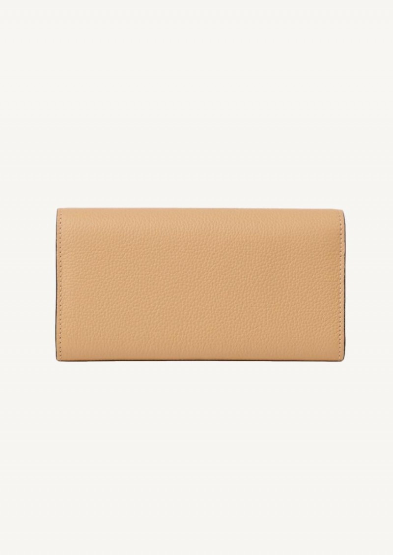 Soft tan Marcie flap wallet