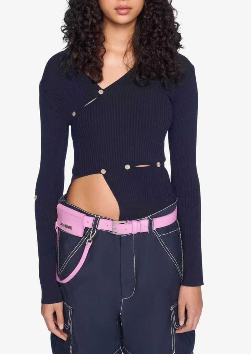 Navy twisted cardigan