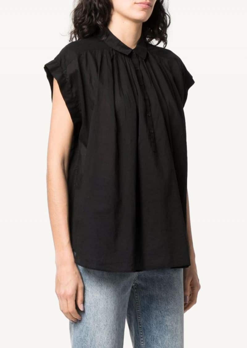 Black Normandie blouse