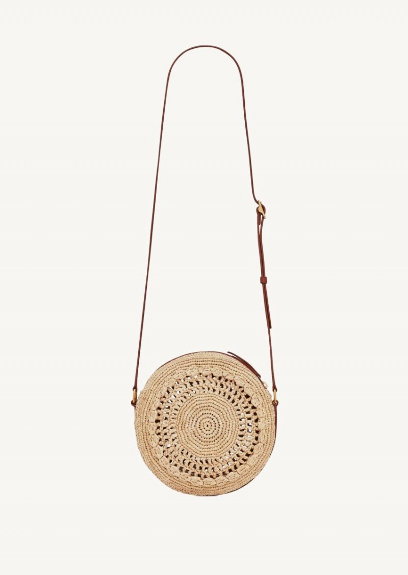 Naturale and brick round bag