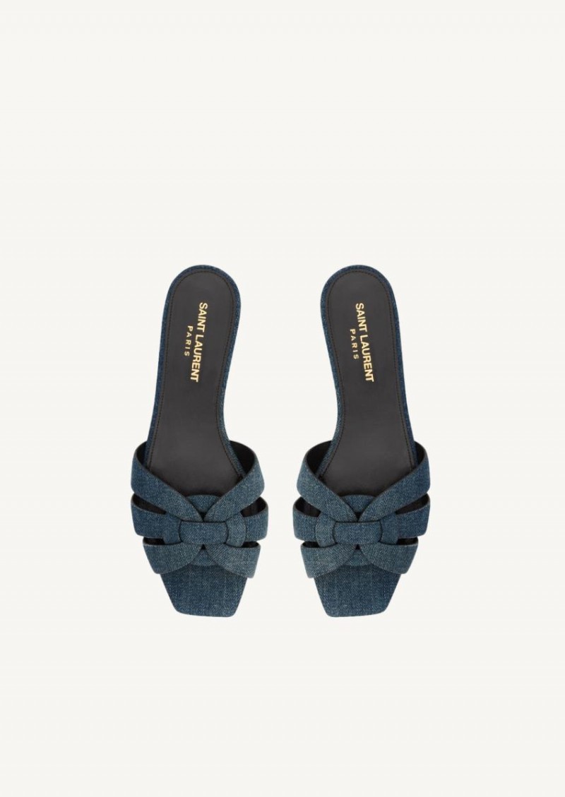 Deep navy jeans Tribute flat mules