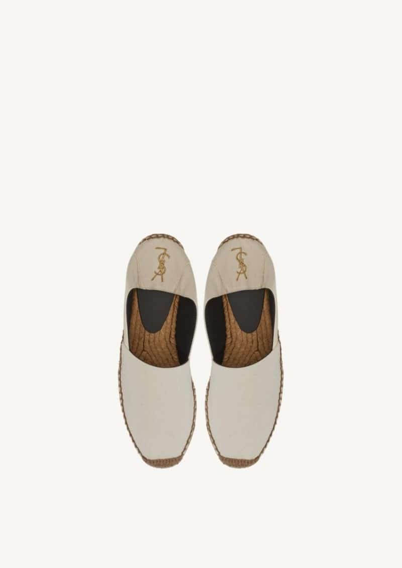 Espadrilles brodées YSL sweet cream