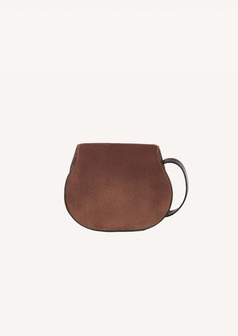 Tan Marcie small velvet bag