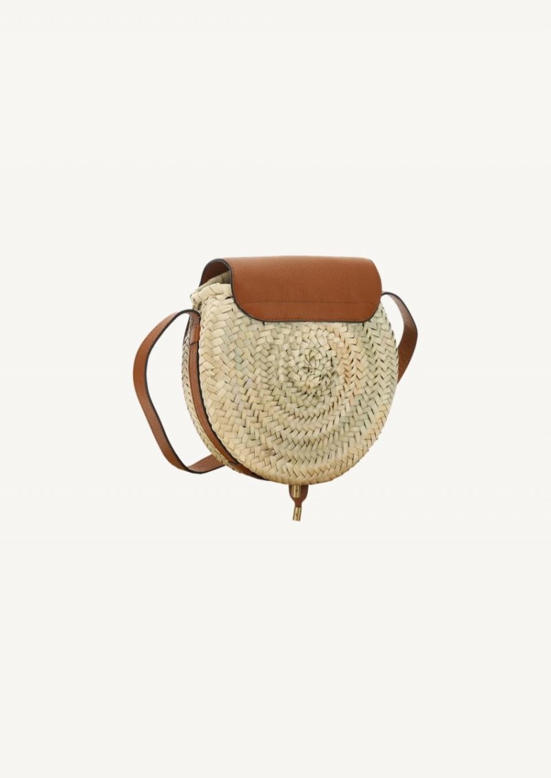 Small shoulder basket bag marcie tan