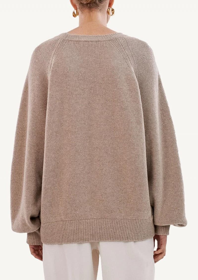 Dusty pink Oversized crewneck sweater
