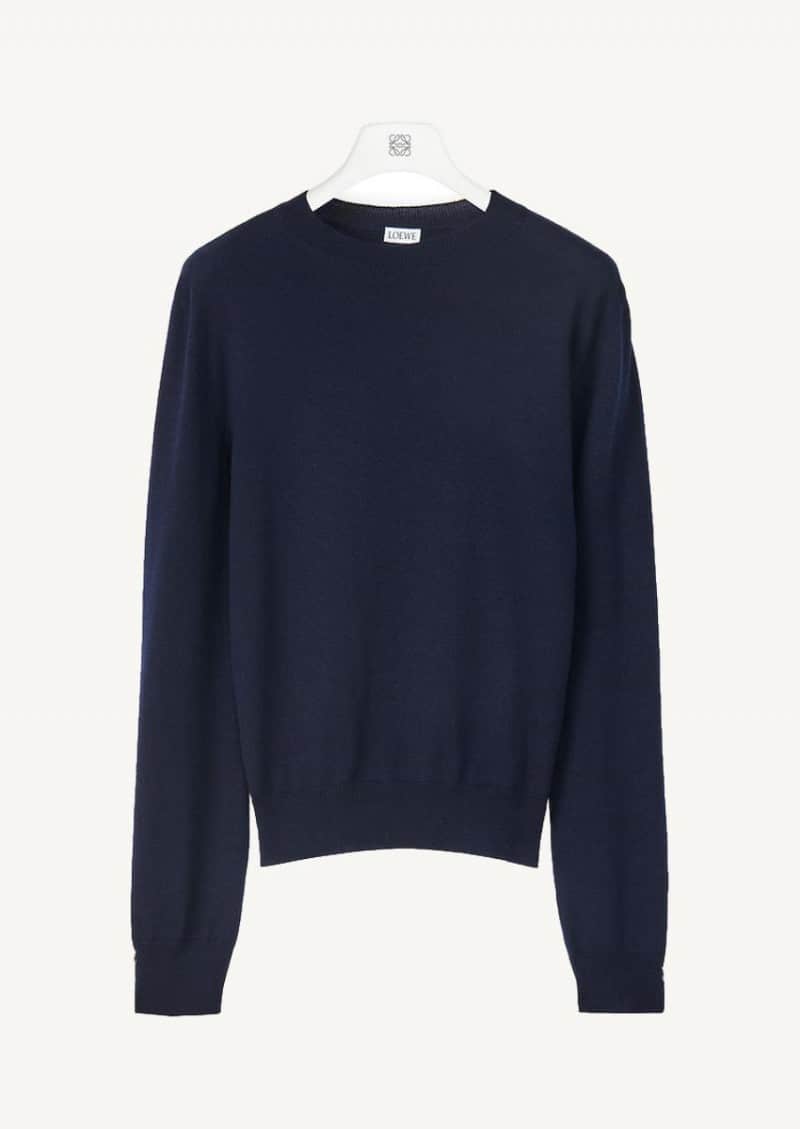 Anagram sweater in cashmere navy blue