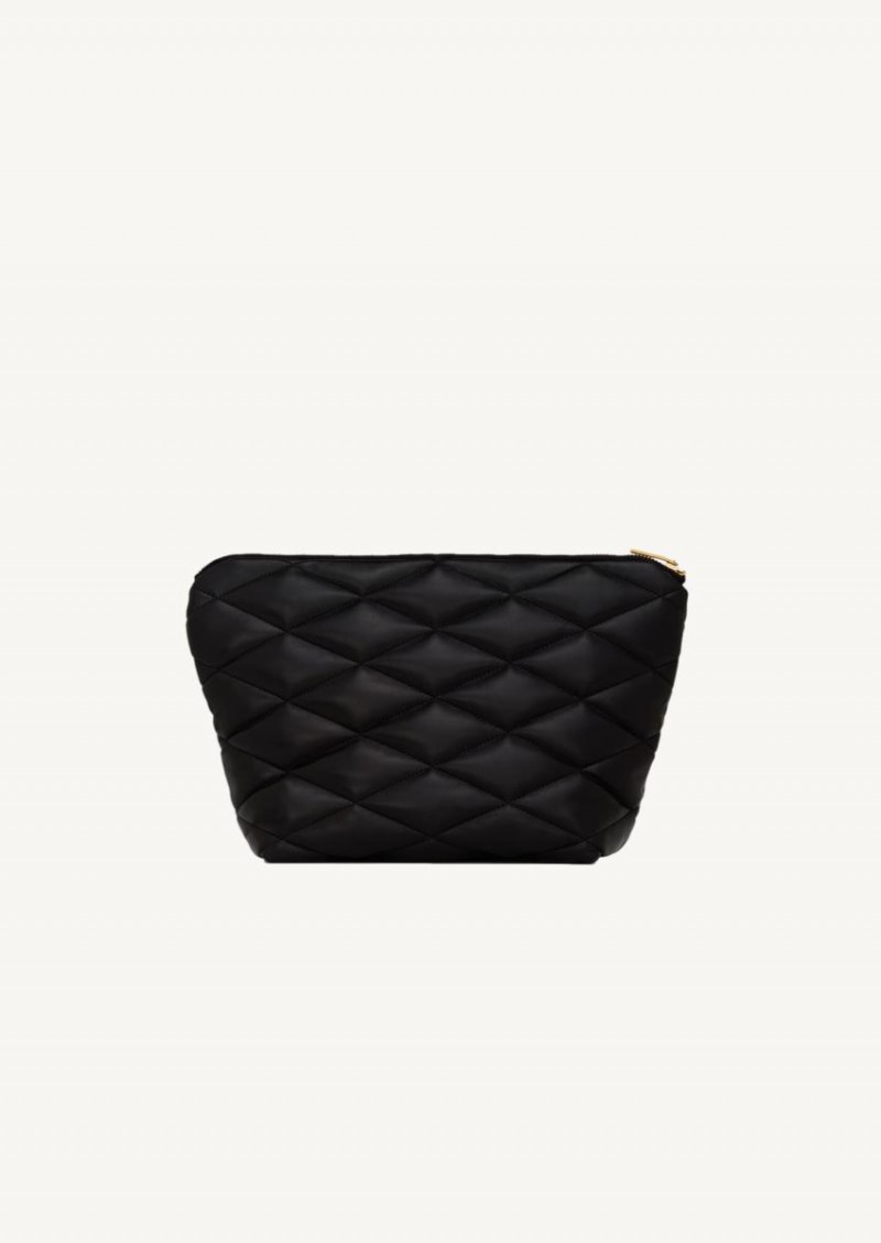 SADE BLACK QUILTED POUCH