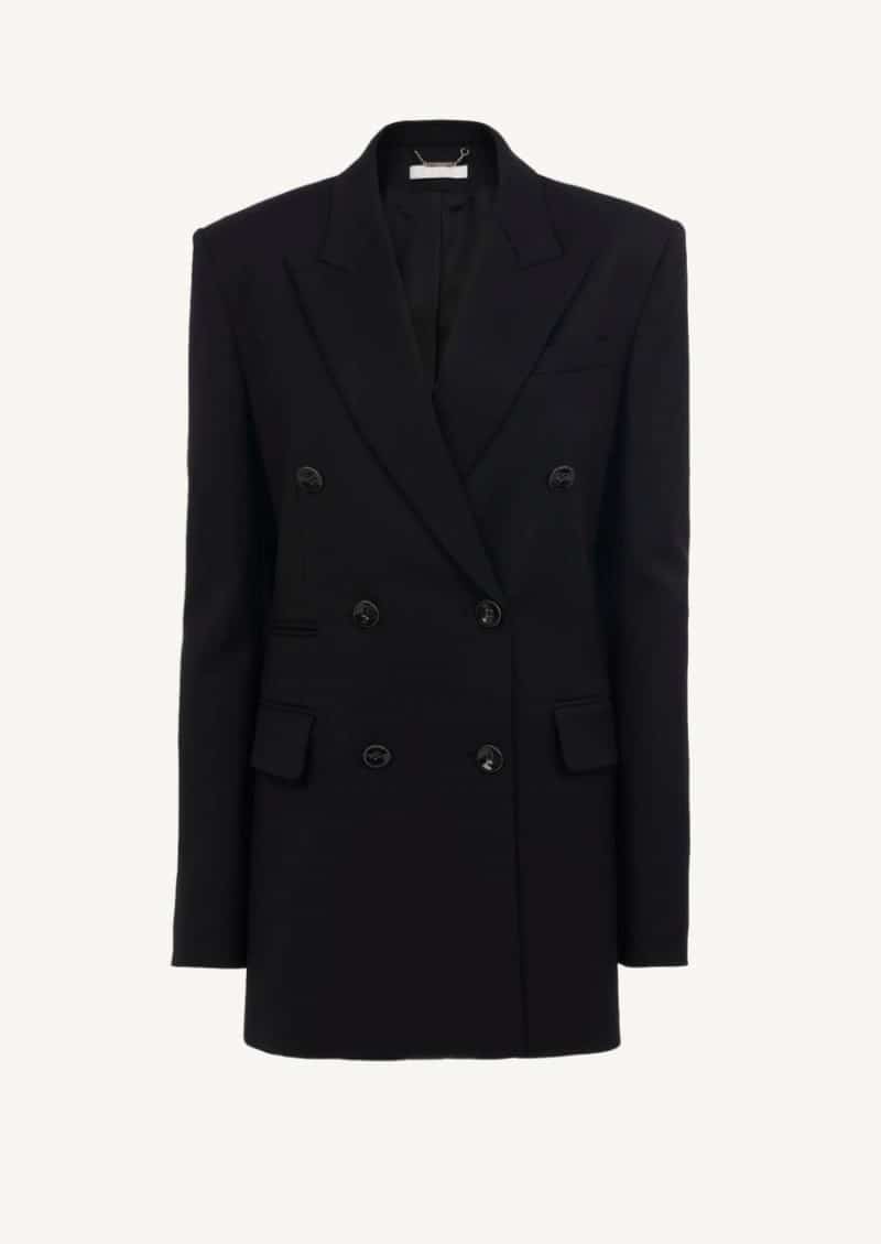 Black double-breasted blazer jacket