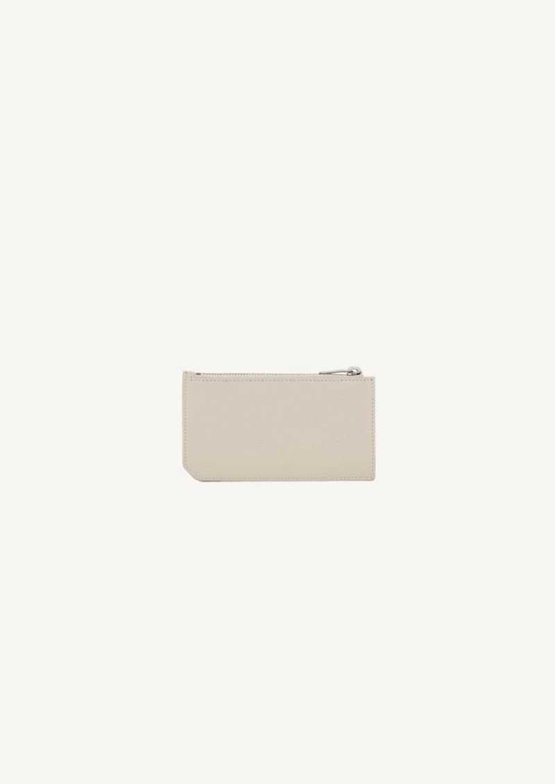Soft Crema zipped card holder