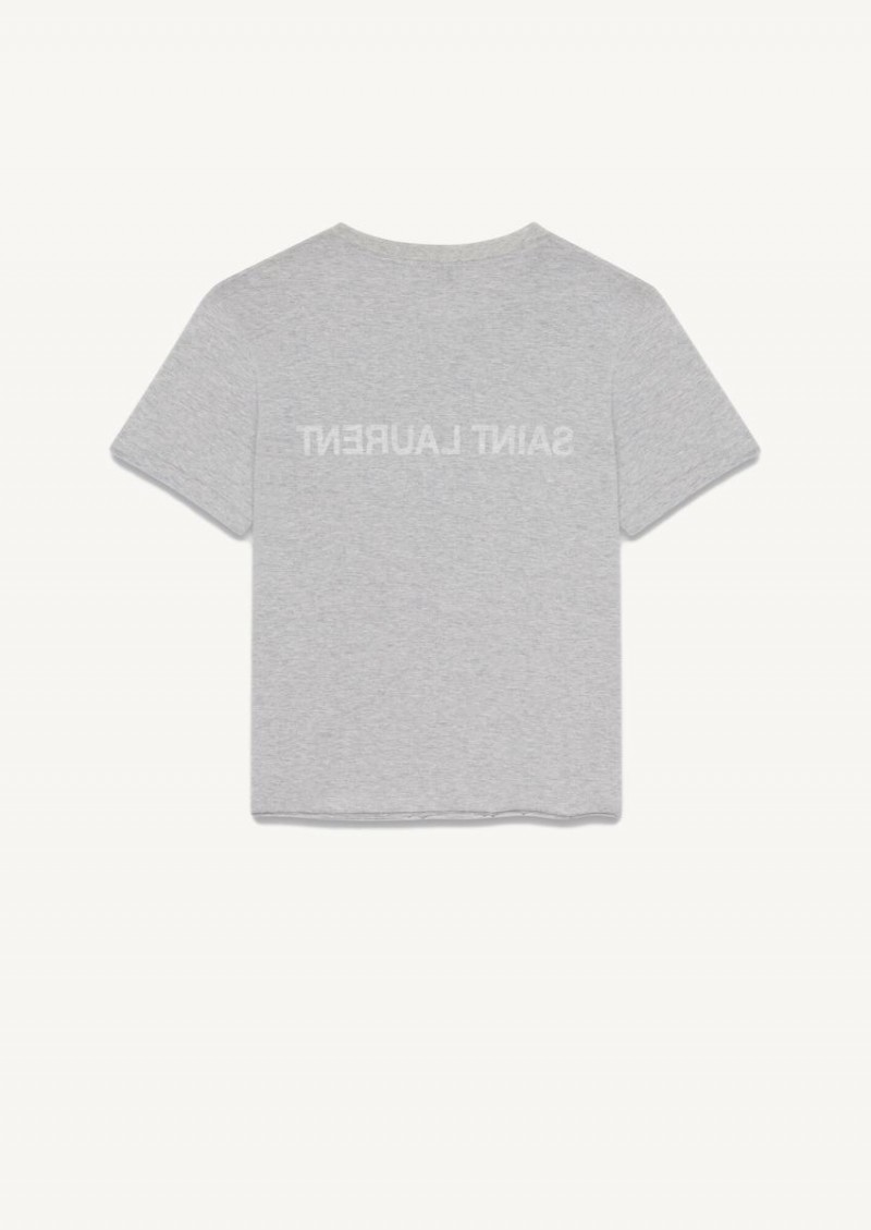 Grey Saint Laurent reversed t-shirt