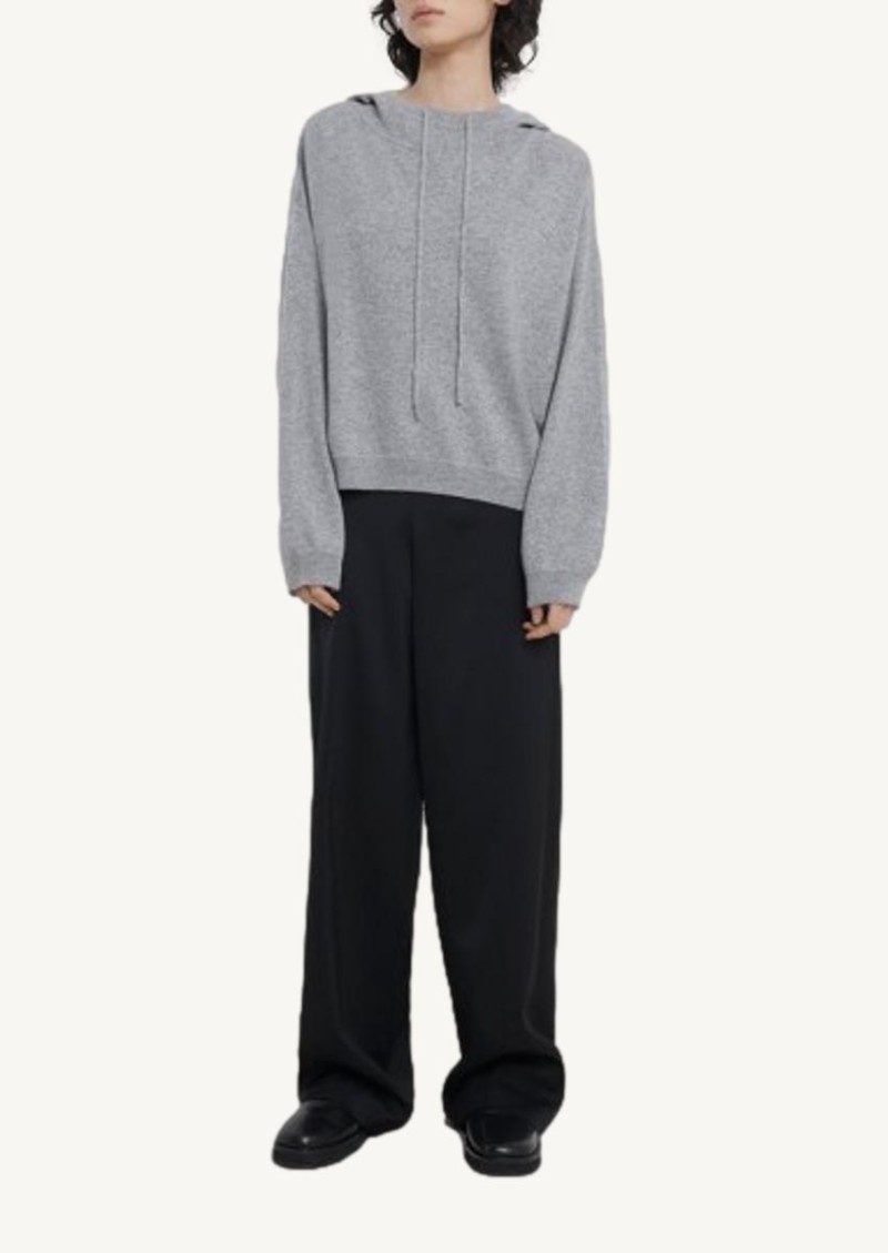 Pull à capuche en cachemire Linosa gris