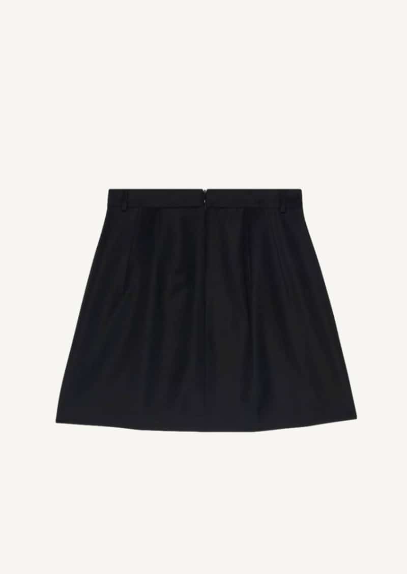 Large black mini skirt