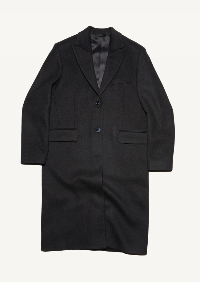 Manteau en serge ajusté noir
