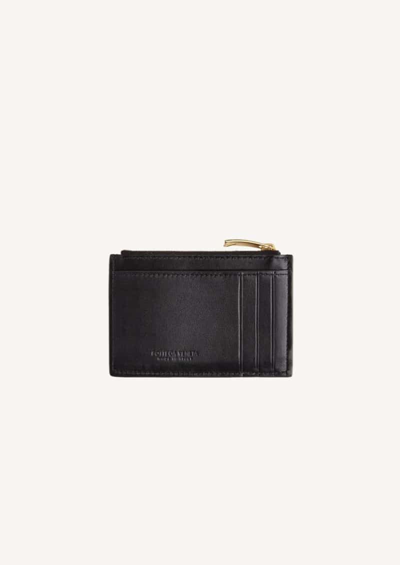 Black and gold zipped card case