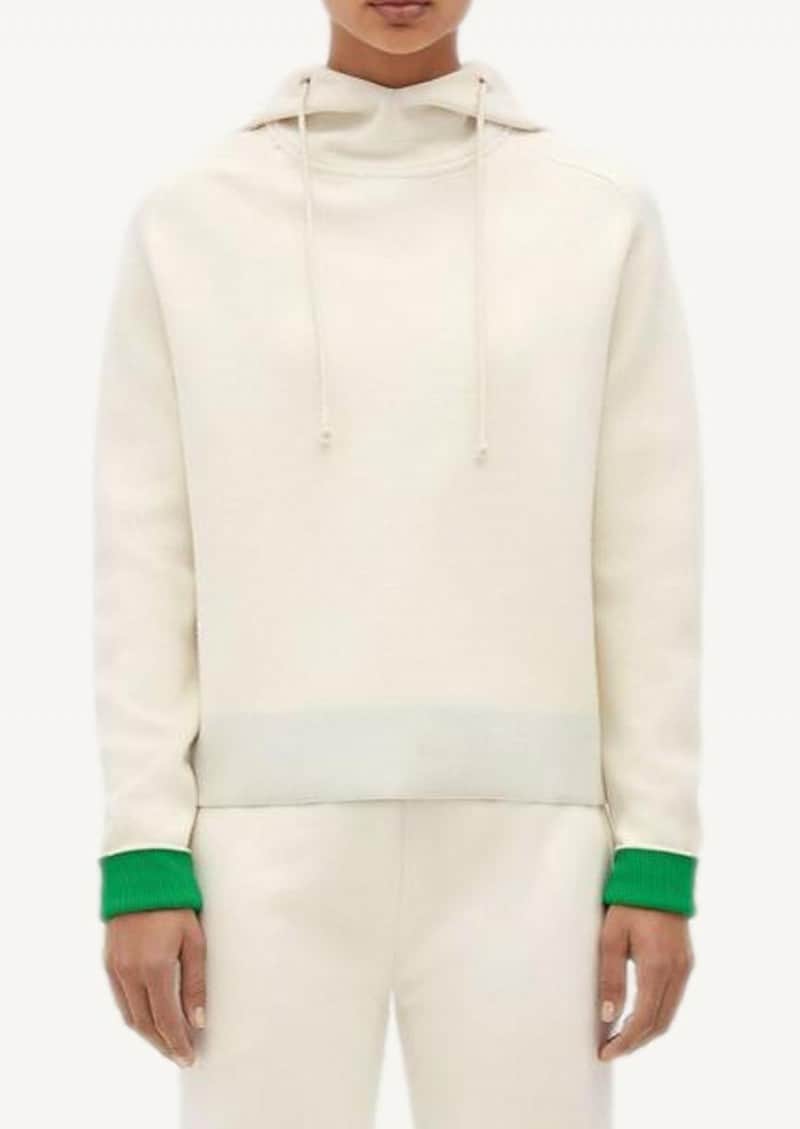 Pull à capuche blanc