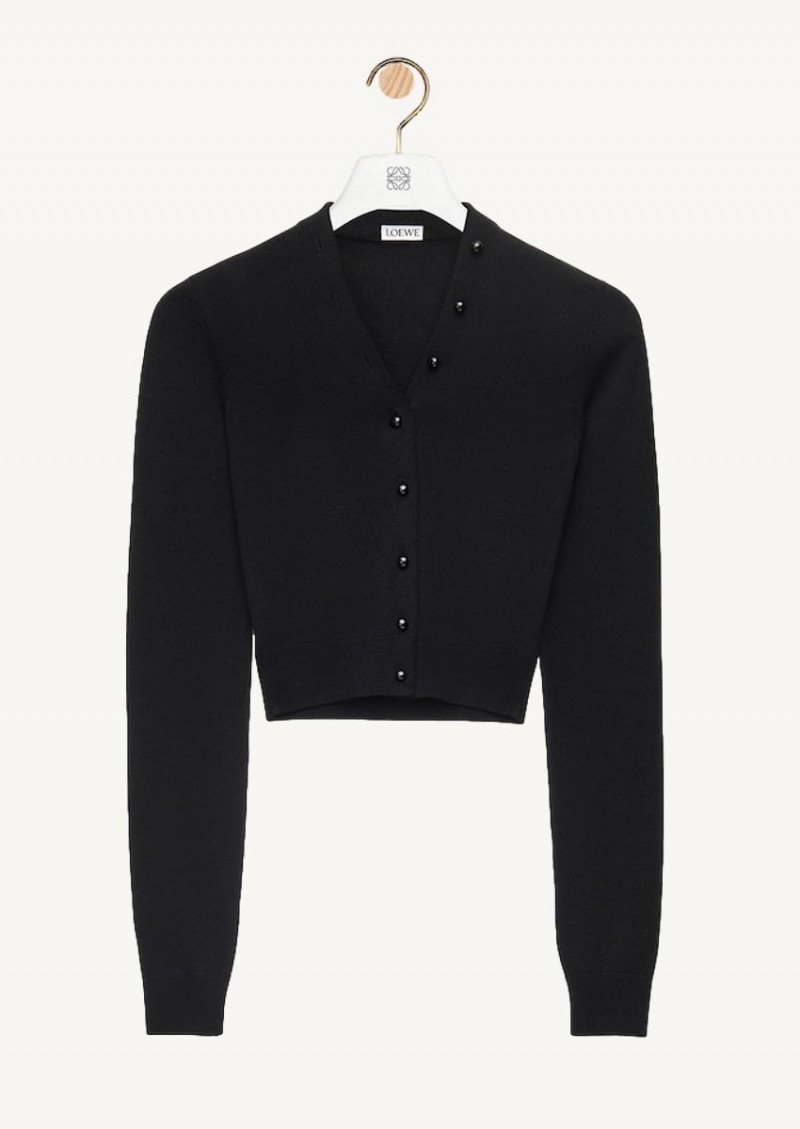 Cardigan cropped noir