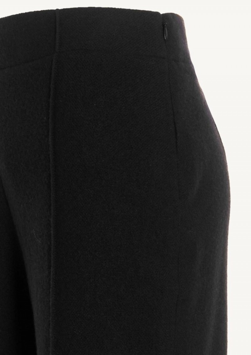 Pantalon palazzo en tricot noir