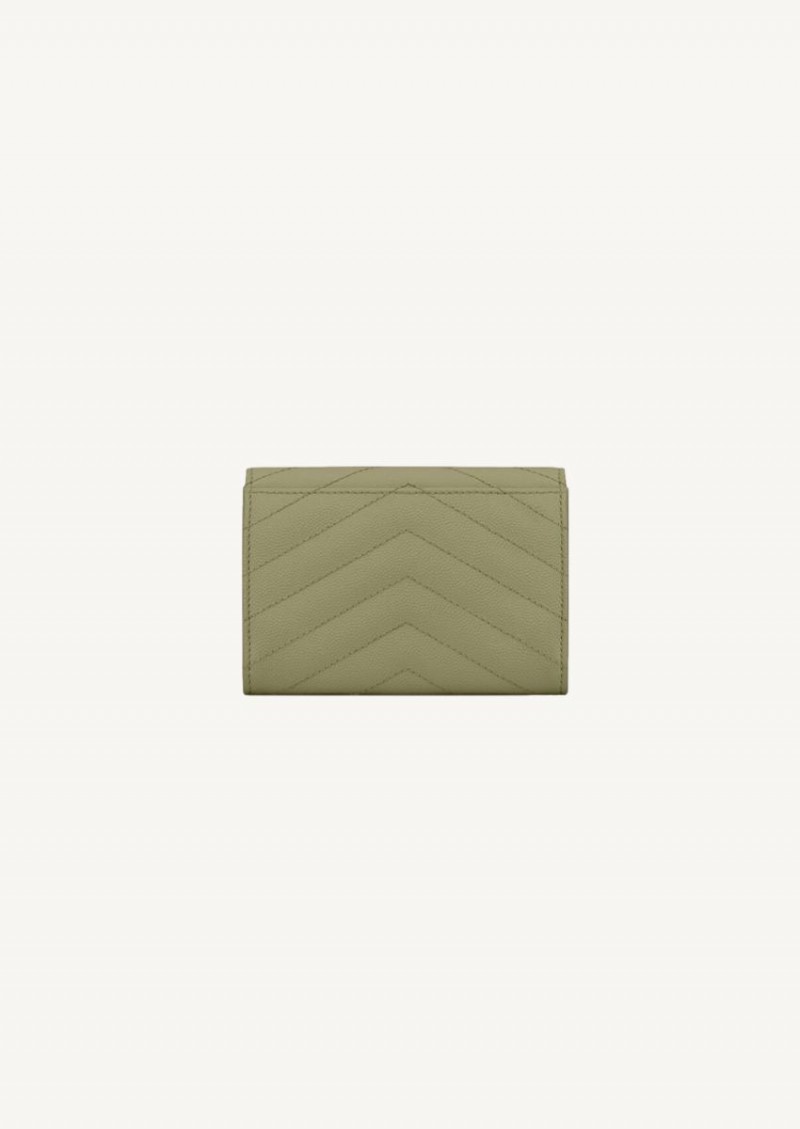 Small wallet Cassandra light sage gold finish